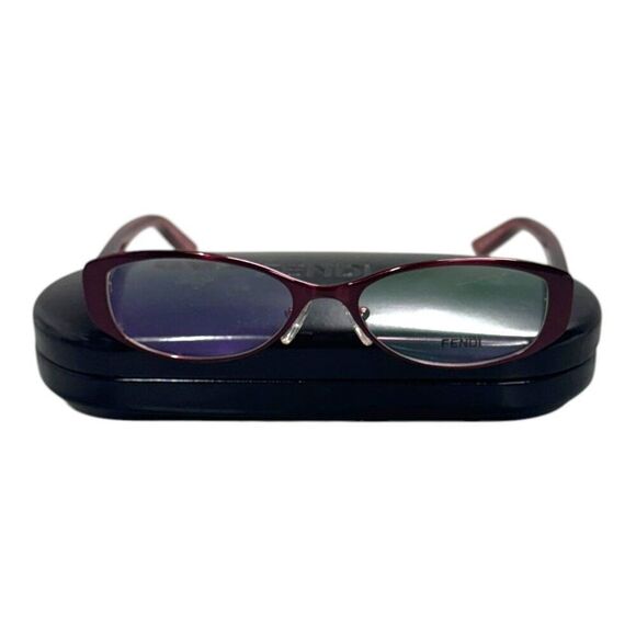 Fendi F899 Rectangular Eyeglasses With Hard Case Burgundy 140mm Size Gift Set - Picture 9 of 9